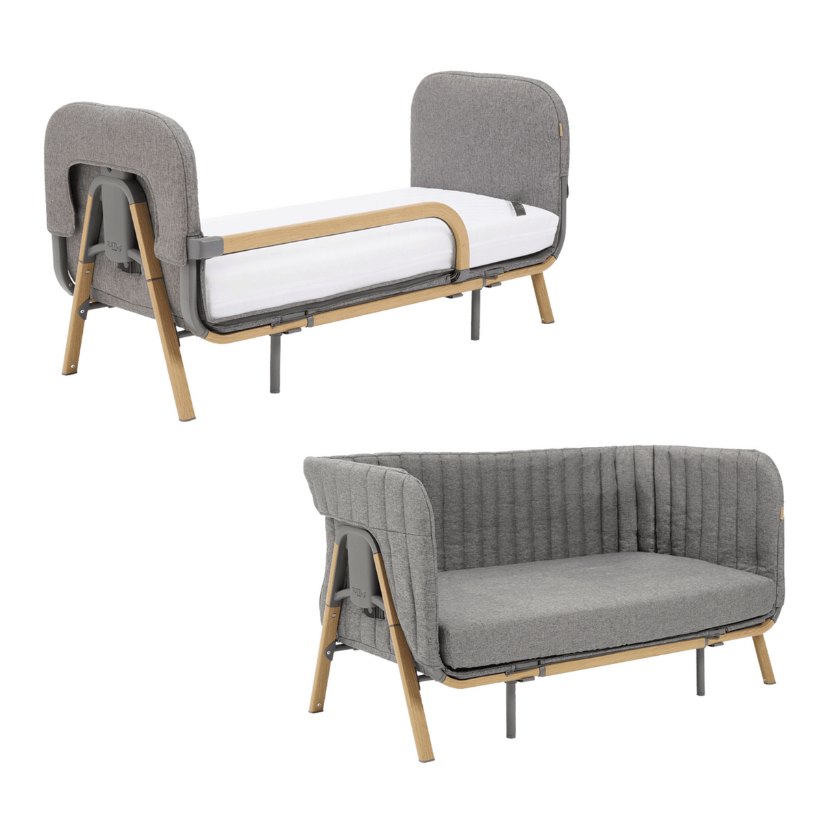 Tutti Bambini CoZee XL Junior Bed & Sofa Expansion Pack - Oak & Charcoal