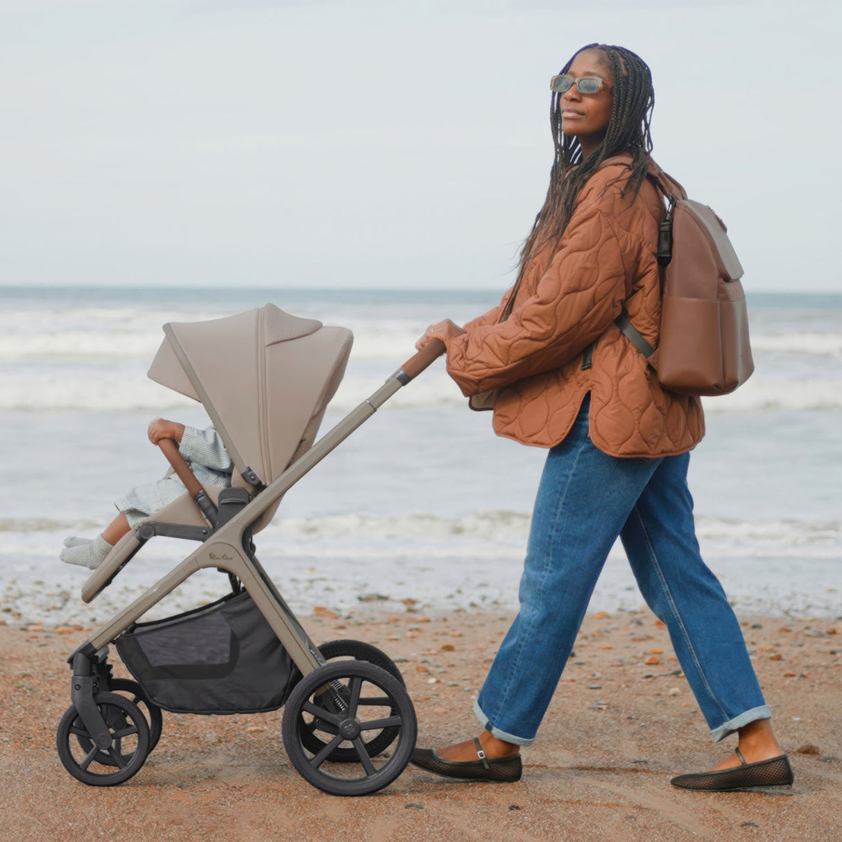 Silver Cross Cove 2 Ultimate Cybex Cloud T Car Seat Bundle - Champagne