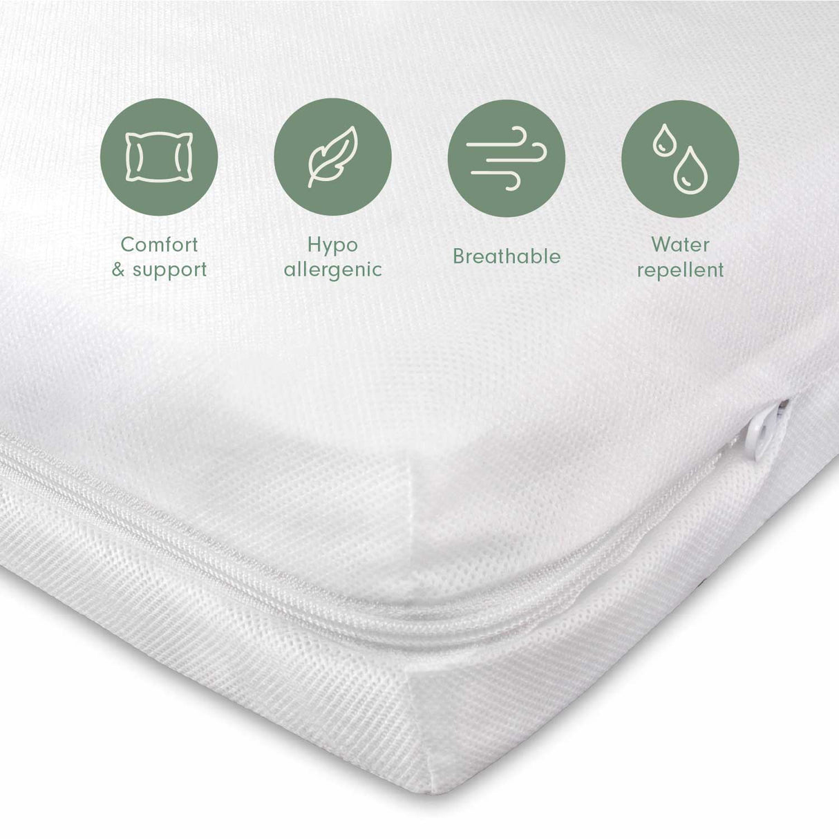 Tutti Bambini Deluxe Eco Fibre Cot Mattress (60 x 120 cm) - White