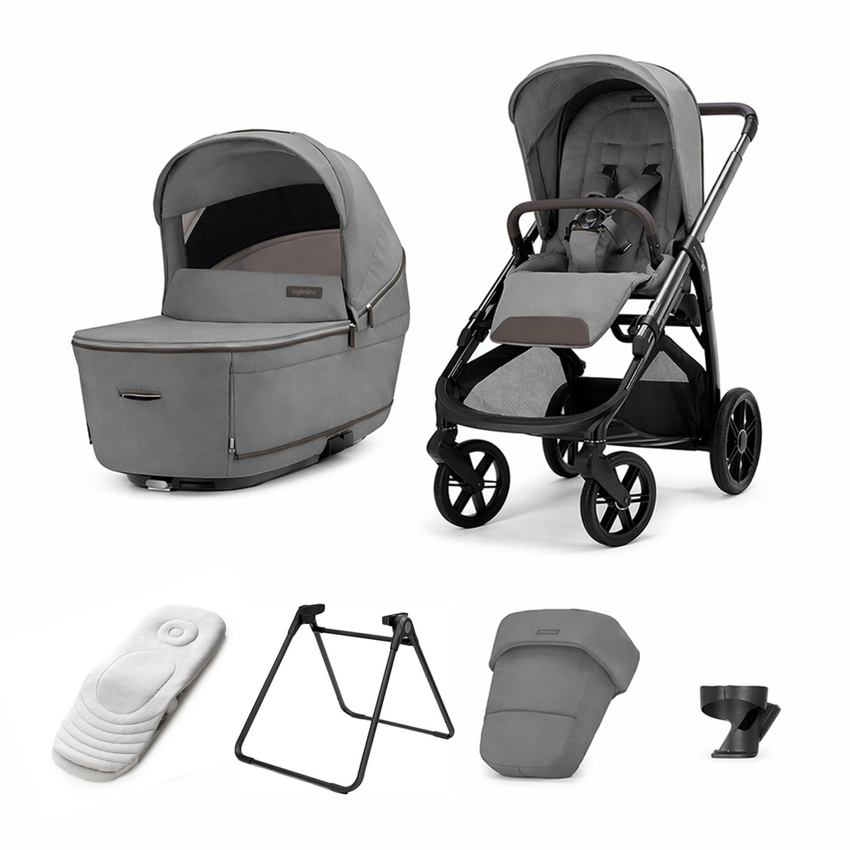 Inglesina Aptica Duo Travel System - Crystal Grey