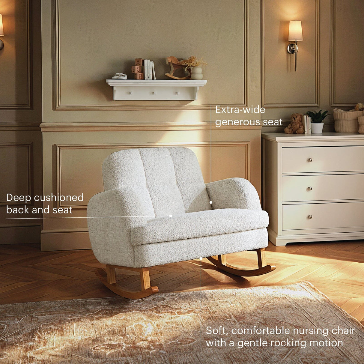 CuddleCo Etta Cuddle Chair - Bouclé Off White