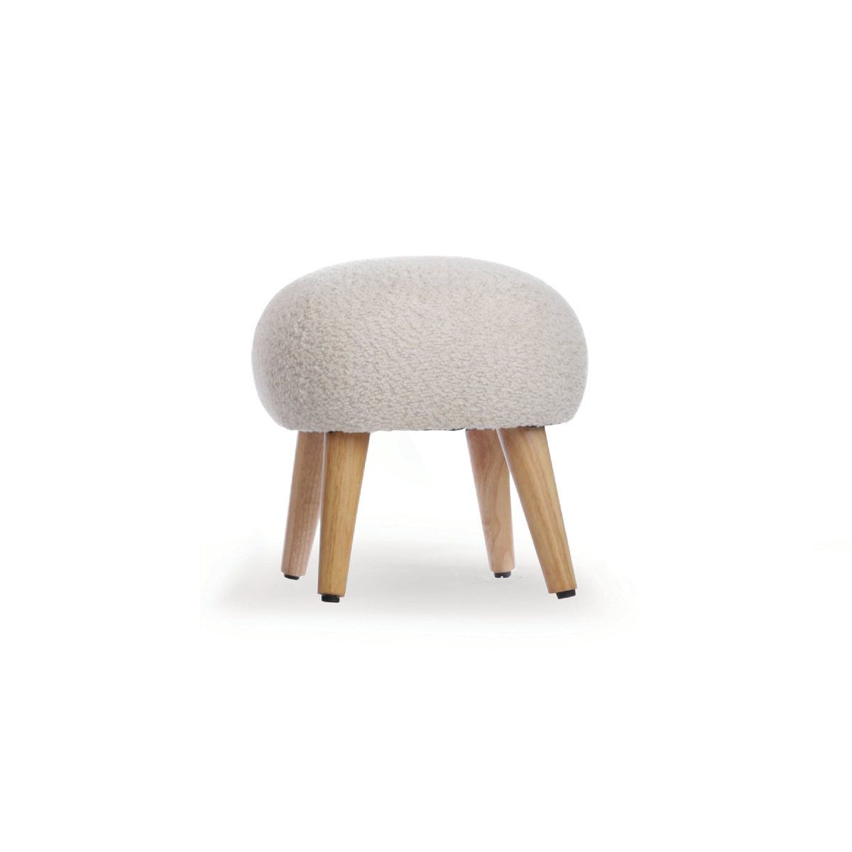 CuddleCo Etta Footstool - Bouclé Mushroom