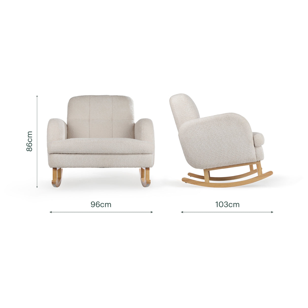 CuddleCo Etta Cuddle Chair - Bouclé Mushroom