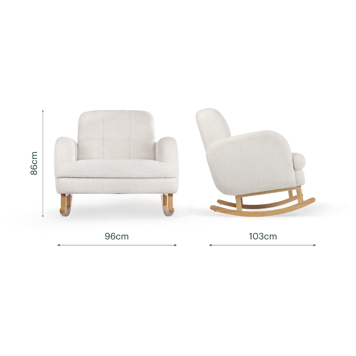 CuddleCo Etta Cuddle Chair - Bouclé Off White