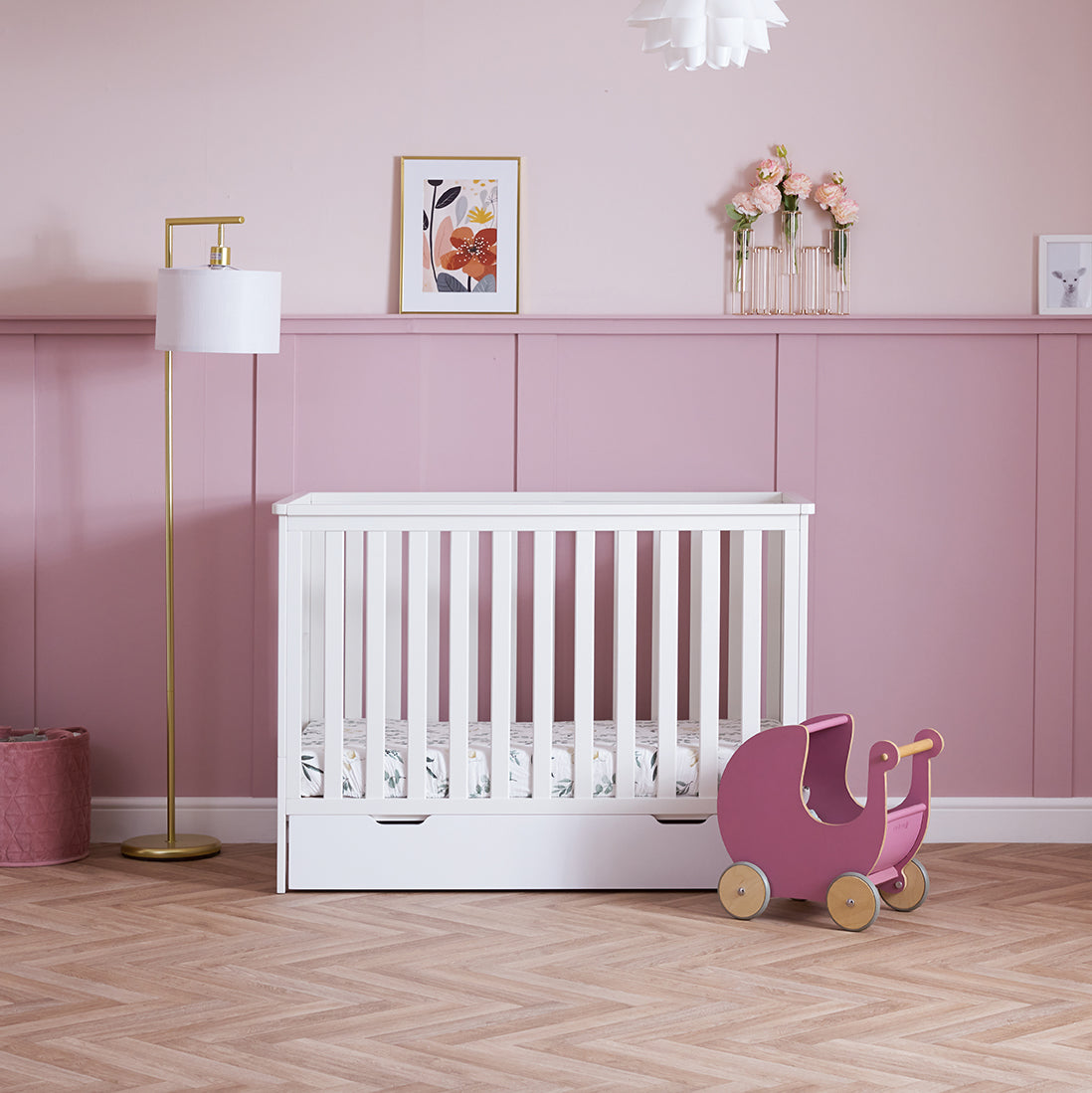 Obaby Evie Mini Under Drawer 120 x 60cm - White