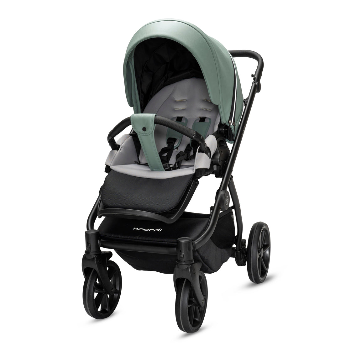 Noordi Fjordi V2 Leather - 2in1 Pushchair with ThermoCot™ Carrycot- Sage