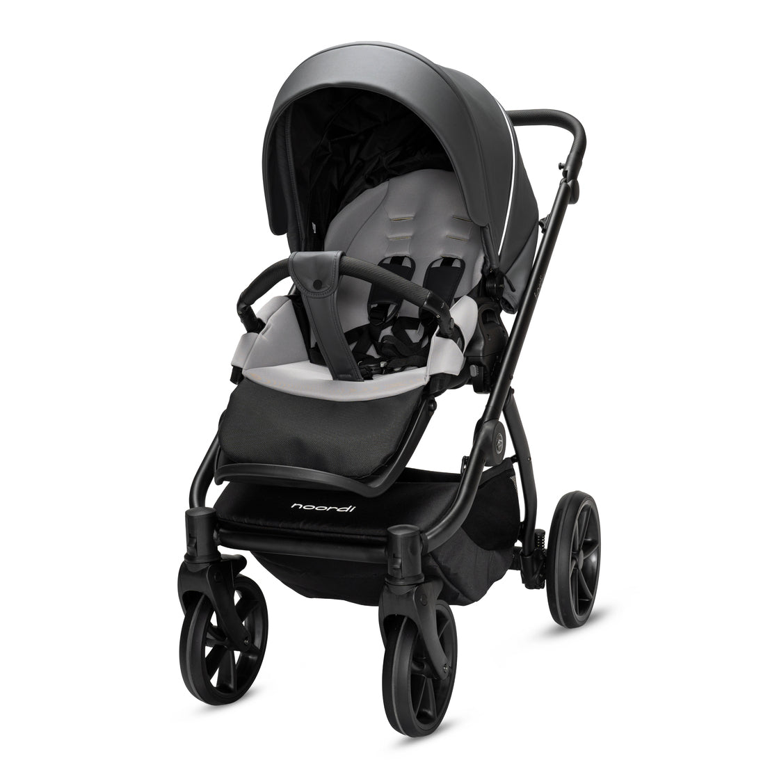 Noordi Fjordi V2 Leather - 2in1 Pushchair with ThermoCot™ Carrycot- Shadow Grey
