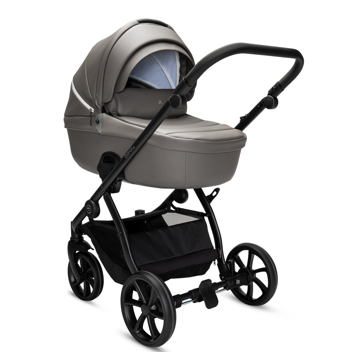 Noordi Fjordi V2 Leather - 2in1 Pushchair with ThermoCot™ Carrycot- Stone Grey