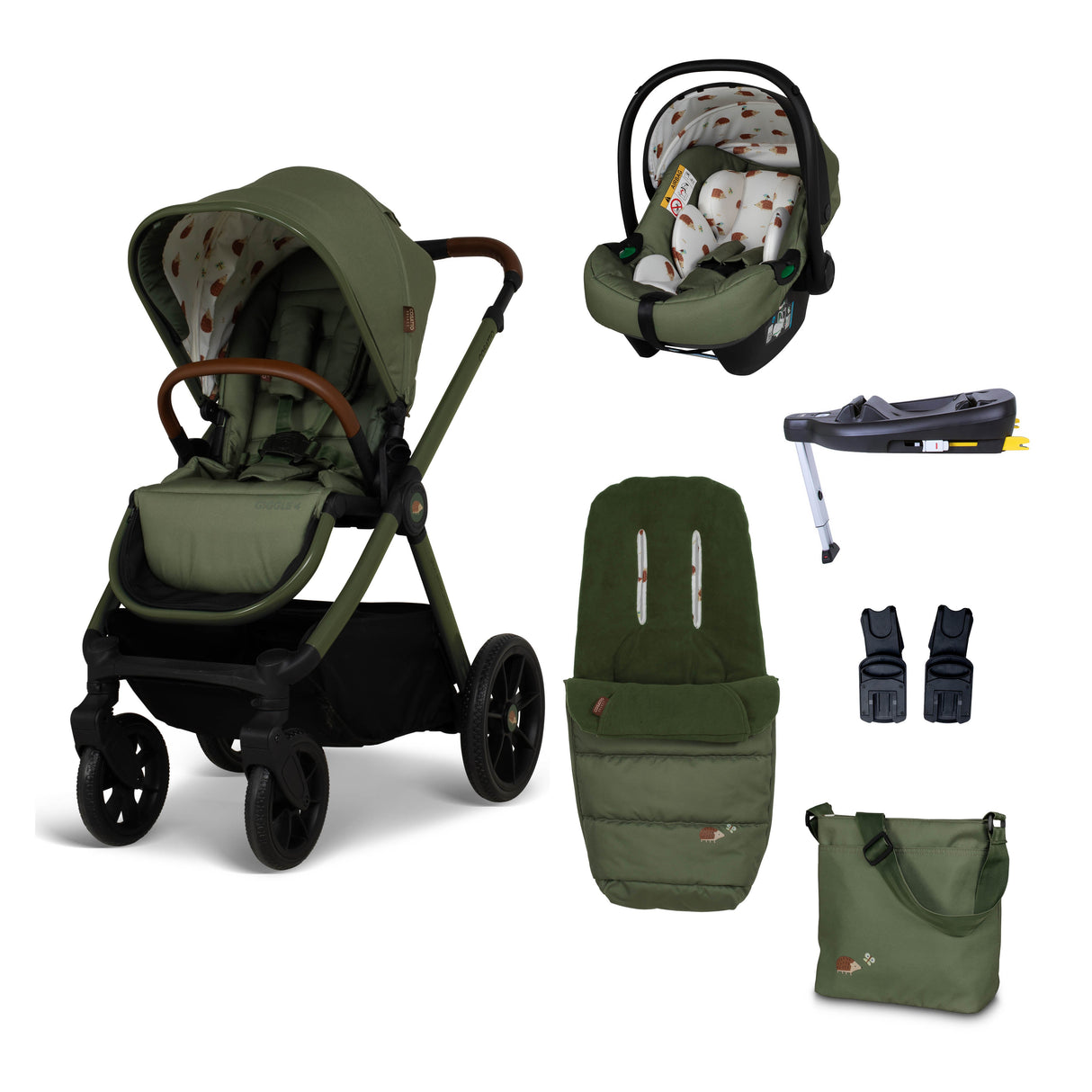 Cosatto Giggle 4 Pushchair 2-in-1 Everything Bundle - Hoglet