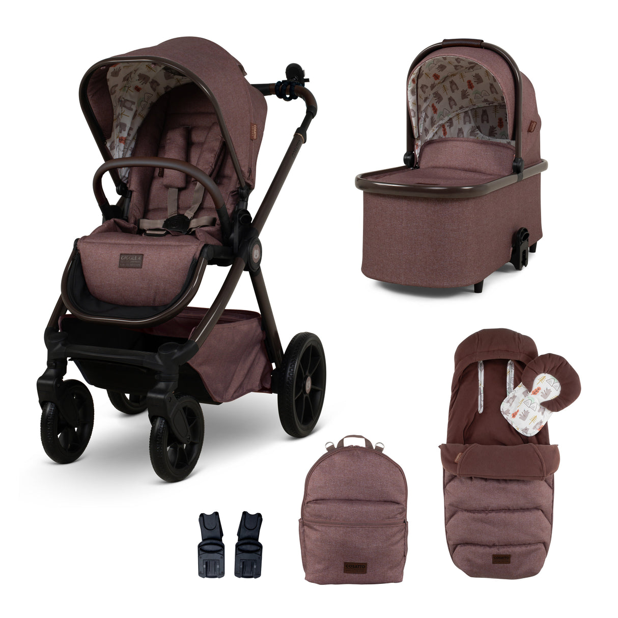 Cosatto Giggle 4 Special Edition Pram and Accessory Bundle - Bear Hug