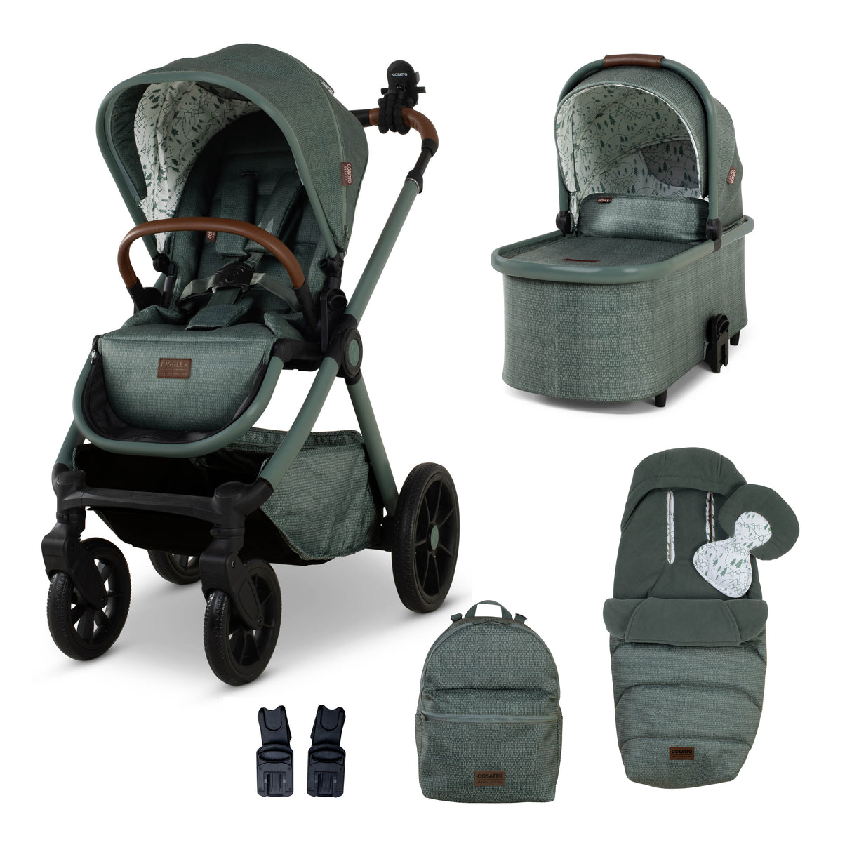 Cosatto Giggle 4 Special Edition Pram and Accessory Bundle - Tiny Treetops