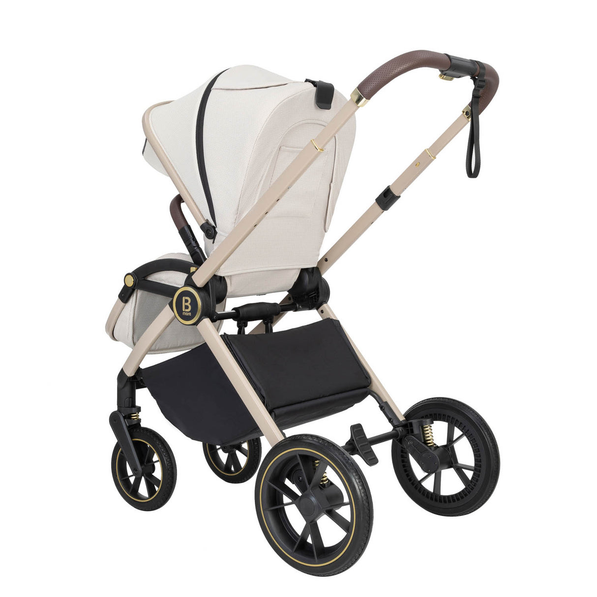 Babymore Kai Travel System + Pecan Car Seat & Base - Sandstone