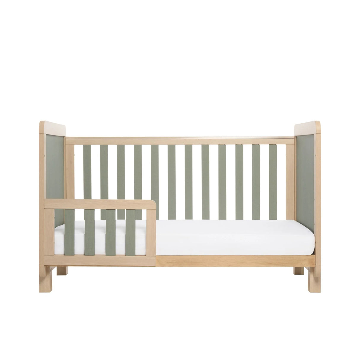 Tutti Bambini Kuba Cot Bed - Golden Oak/Sage Weave