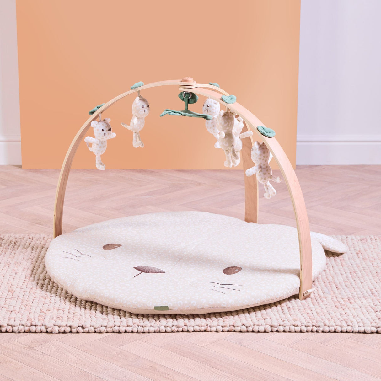 Tutti Bambini Luxury Wood & Muslin Playgym - Love Cats