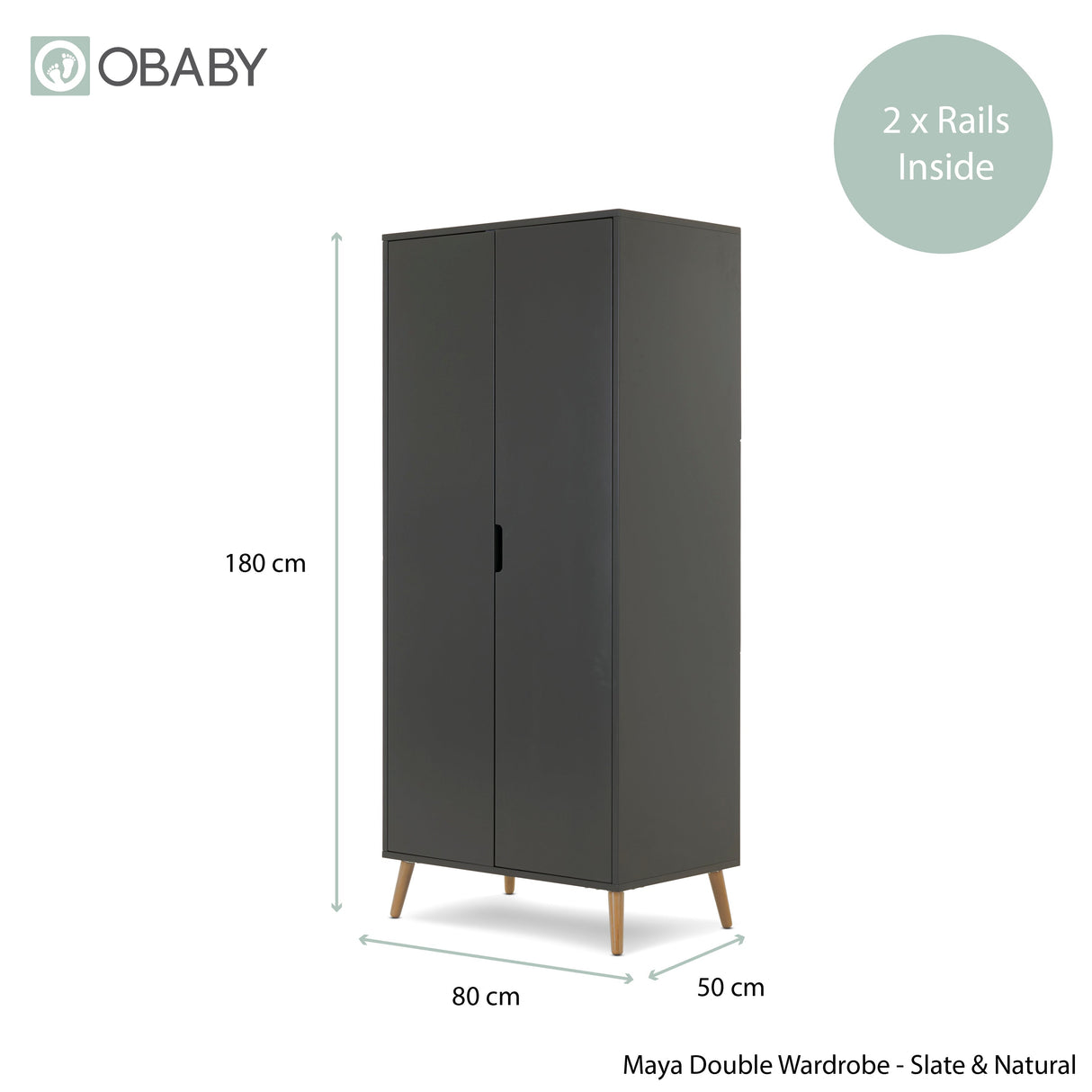 Obaby Maya 3 Piece Room Set - Slate
