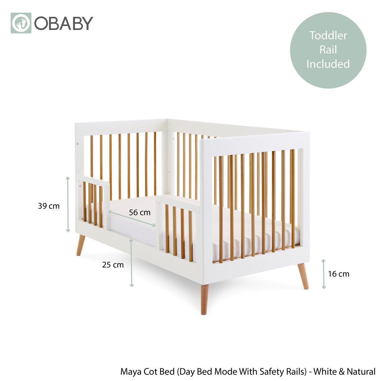 Obaby Maya 2 Piece Room Set - White With Natural