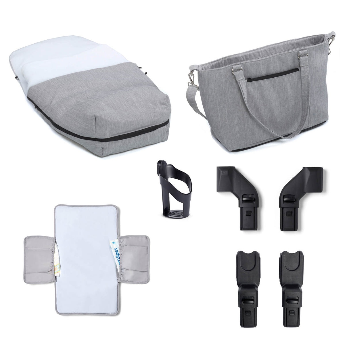 Babymore Memore V2 Travel System + Coco Car Seat & Base - Silver