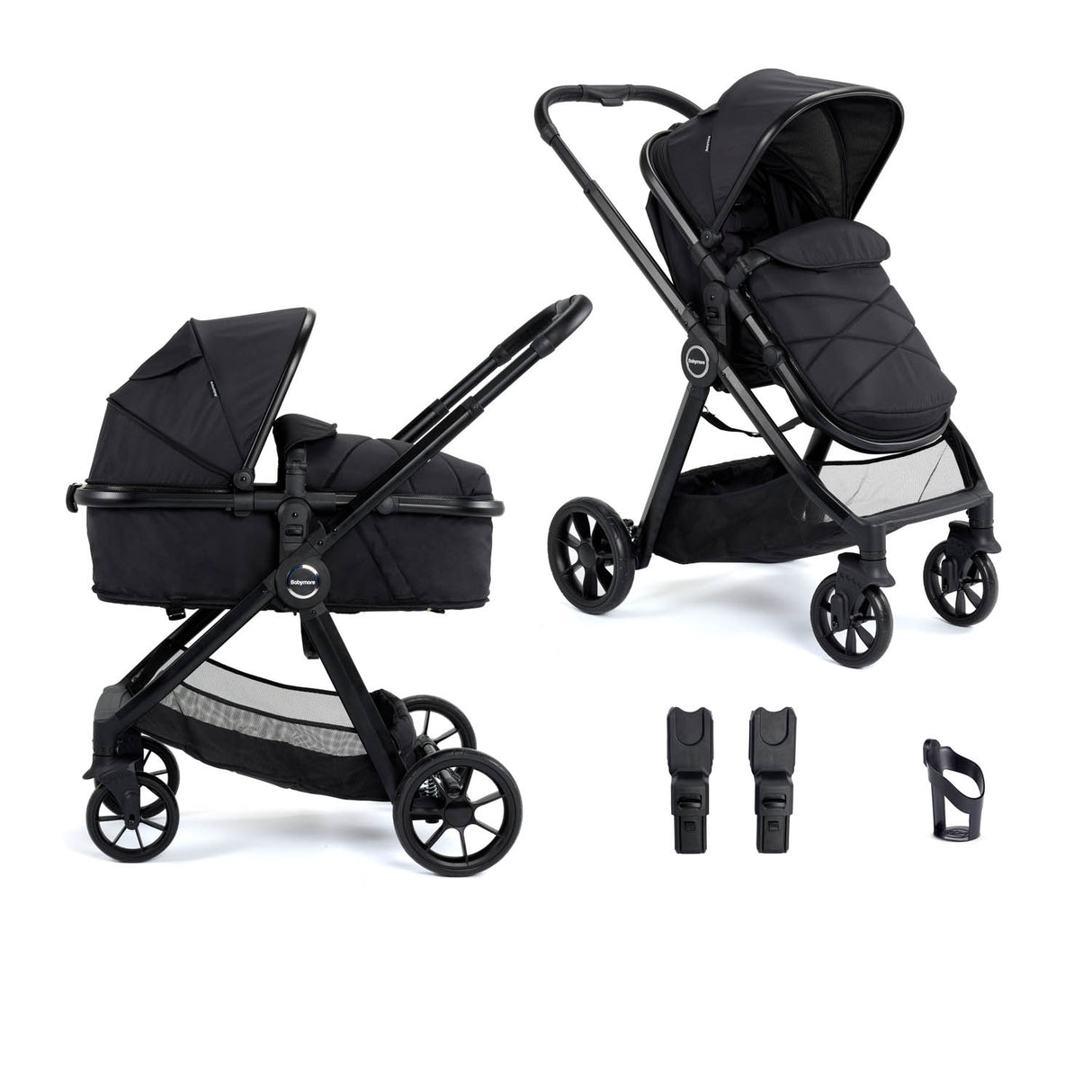 Babymore Mimi Pram & Pushchair - Black