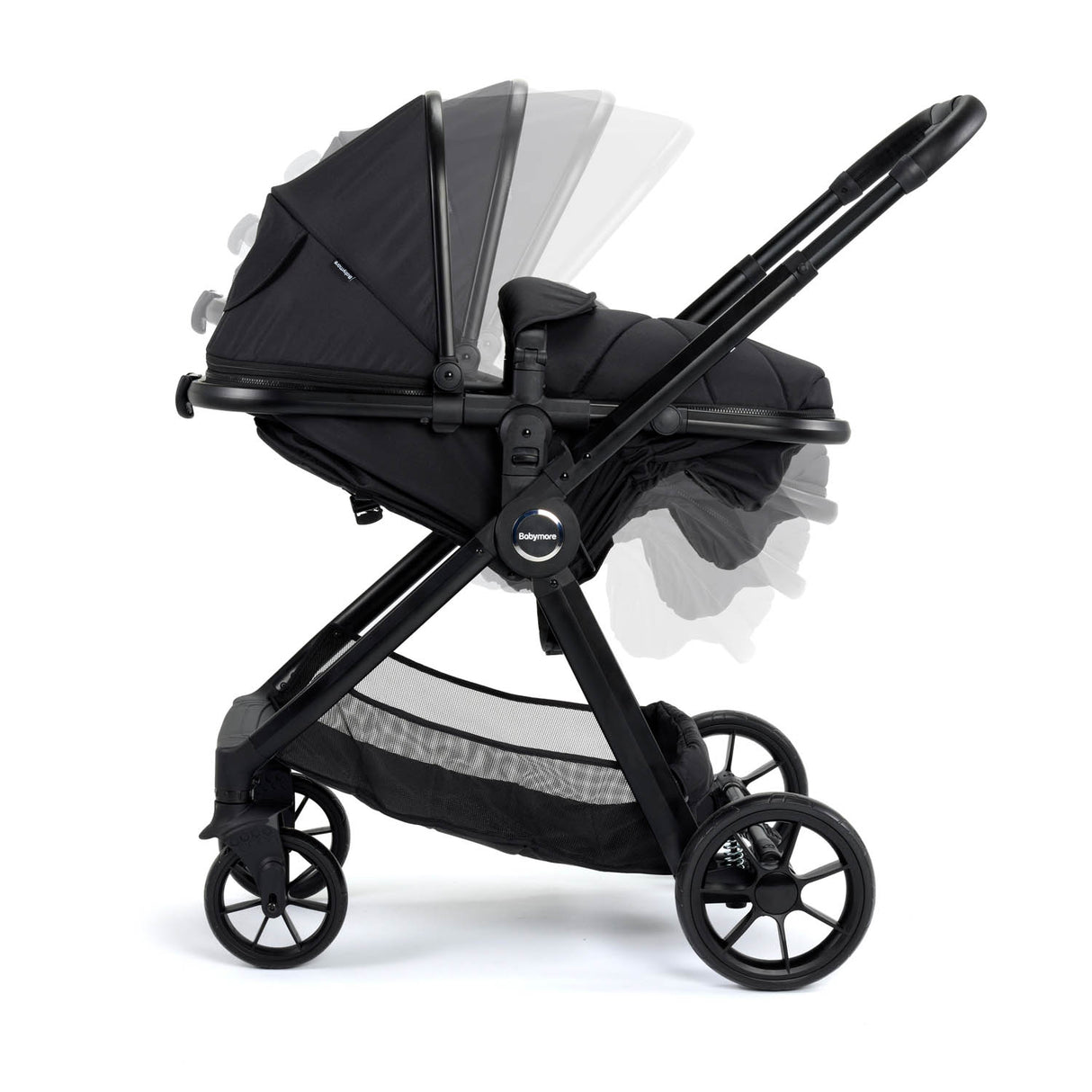 Babymore Mimi Travel System + Coco Car Seat & Base - Black