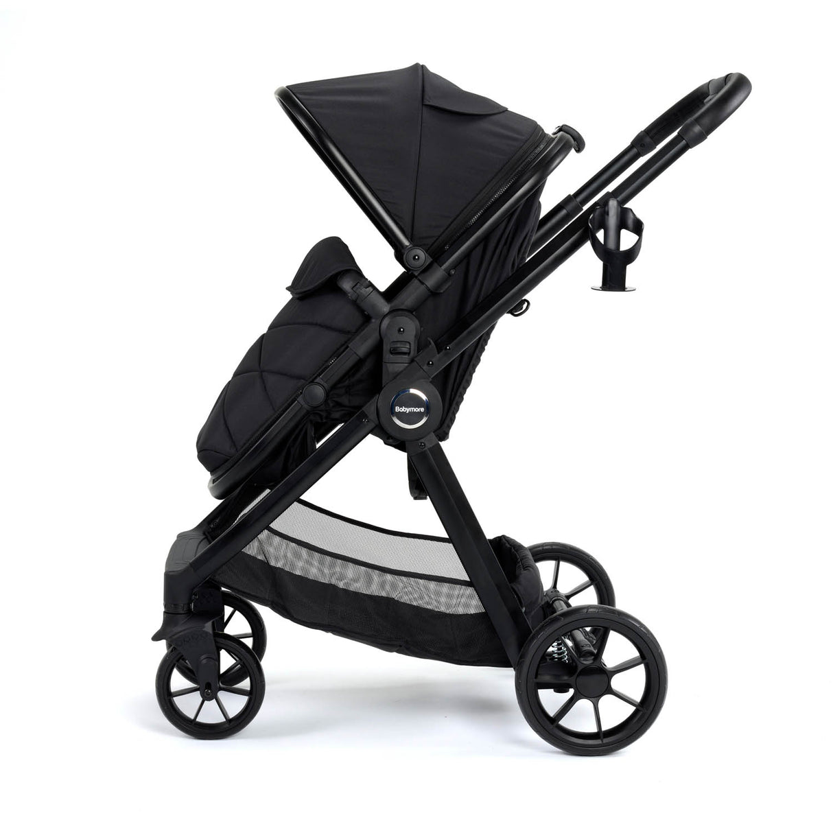 Babymore Mimi Travel System + Pecan Car Seat - Black