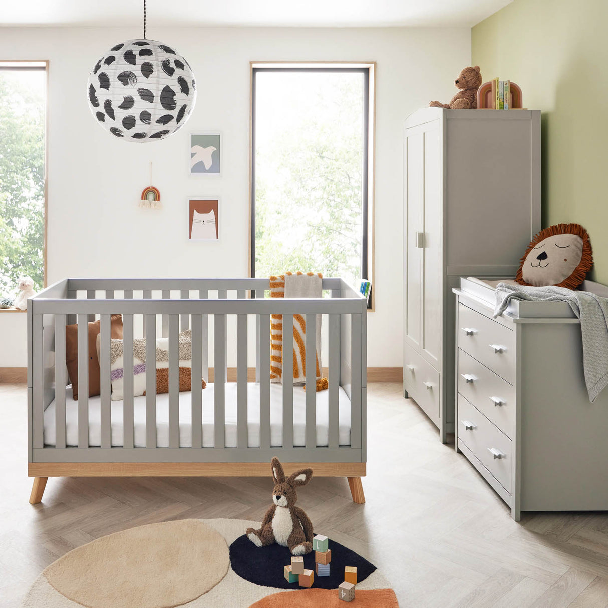 Babymore Mona 3 Piece Universal Room Set - Grey
