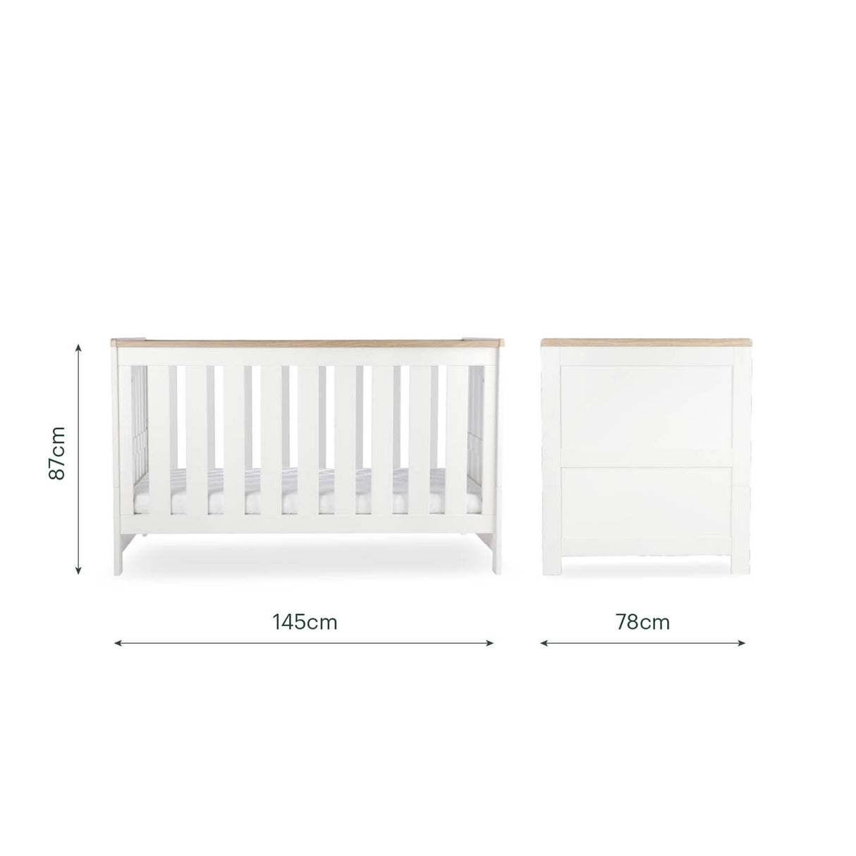 CuddleCo Burford 2 Piece Nursery Furniture Set - White & Oak
