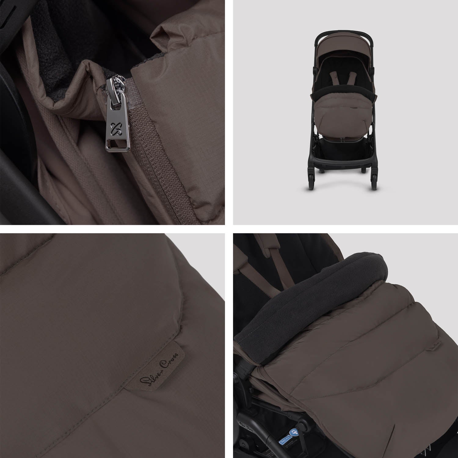 Silver Cross Nia Footmuff - Chocolate