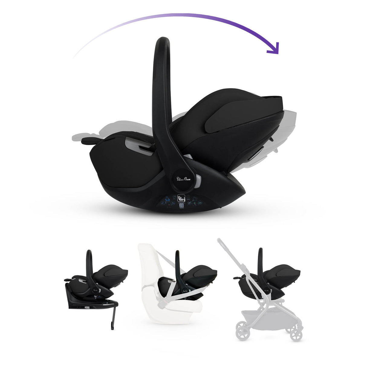 Silver Cross Nia Glide Plus Travel System & Accessories - Champagne