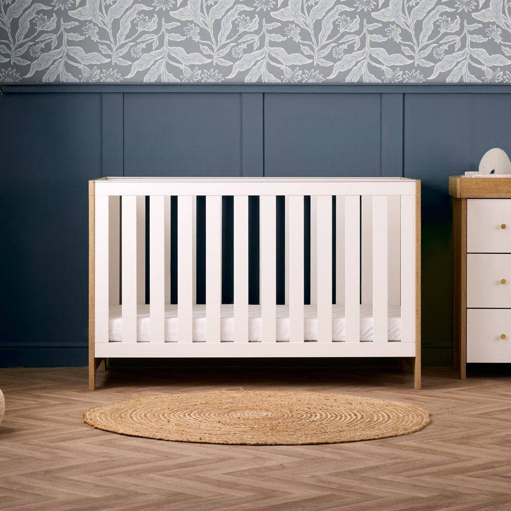 Obaby Nika 3 Piece Nursery Room Set - Oak & White