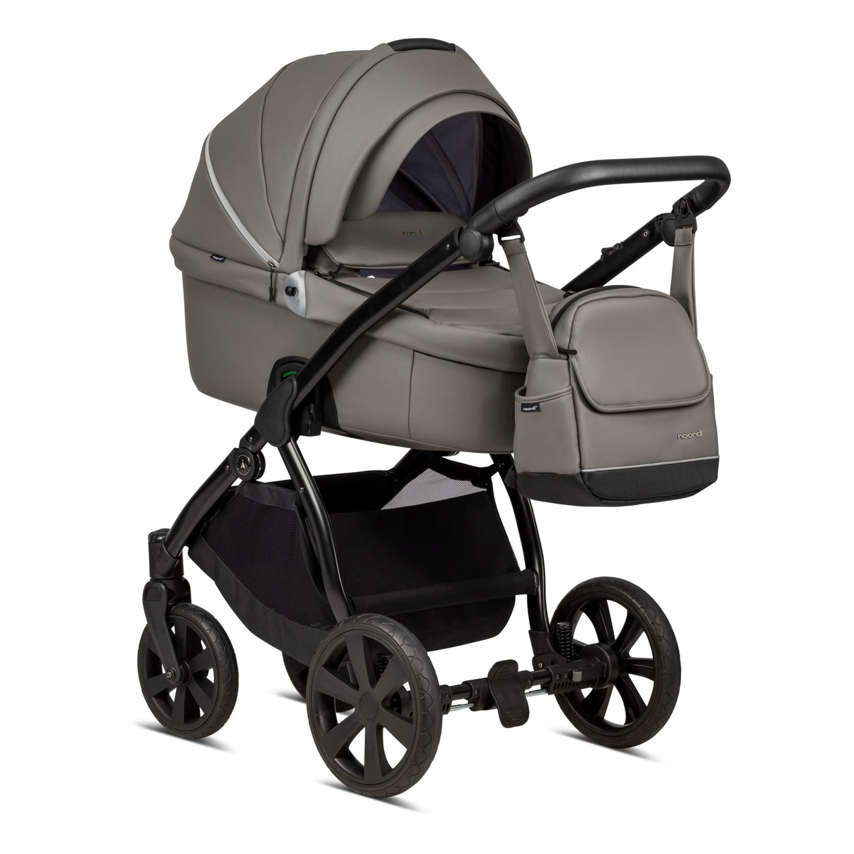 Noordi Fjordi V1 Leather 3-in-1 Travel System – Eco-Leather Pram with ThermoCot™ & i-Size Car Seat