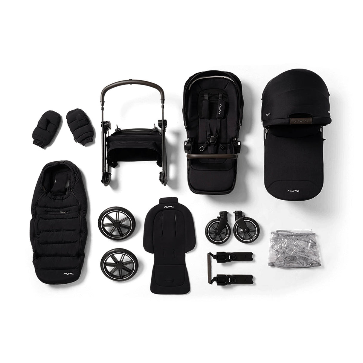 Nuna TRIV LX All Season with ARRA Flex & Base Curv Travel System Bundle - Caviar