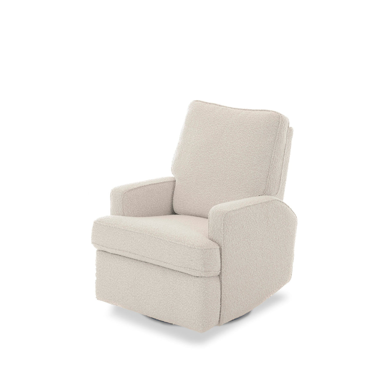 Obaby Madison Electric Swivel Glider Recliner Chair - Teddy Fabric Ivory