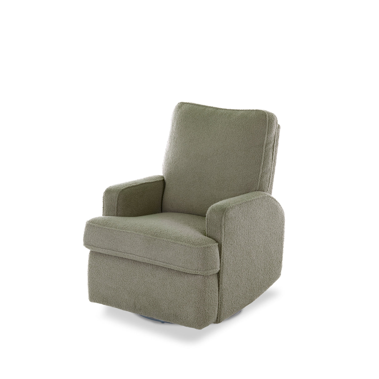 Obaby Madison Swivel Glider Recliner Chair - Teddy Fabric Olive