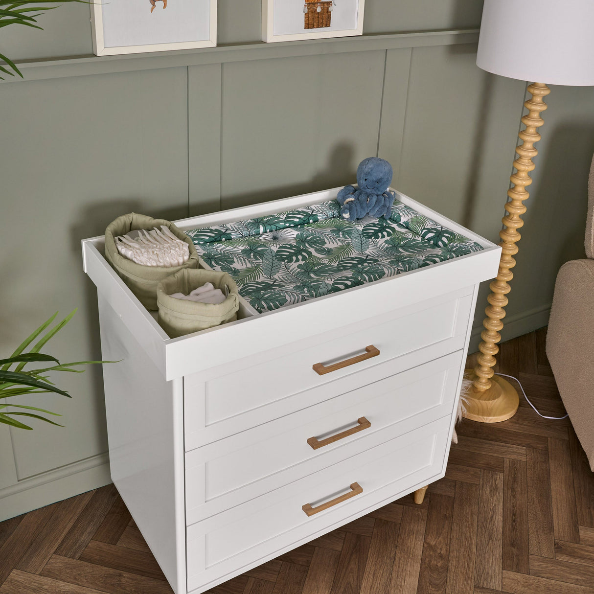 Obaby Orla 3 Piece Room Set - White with Oak