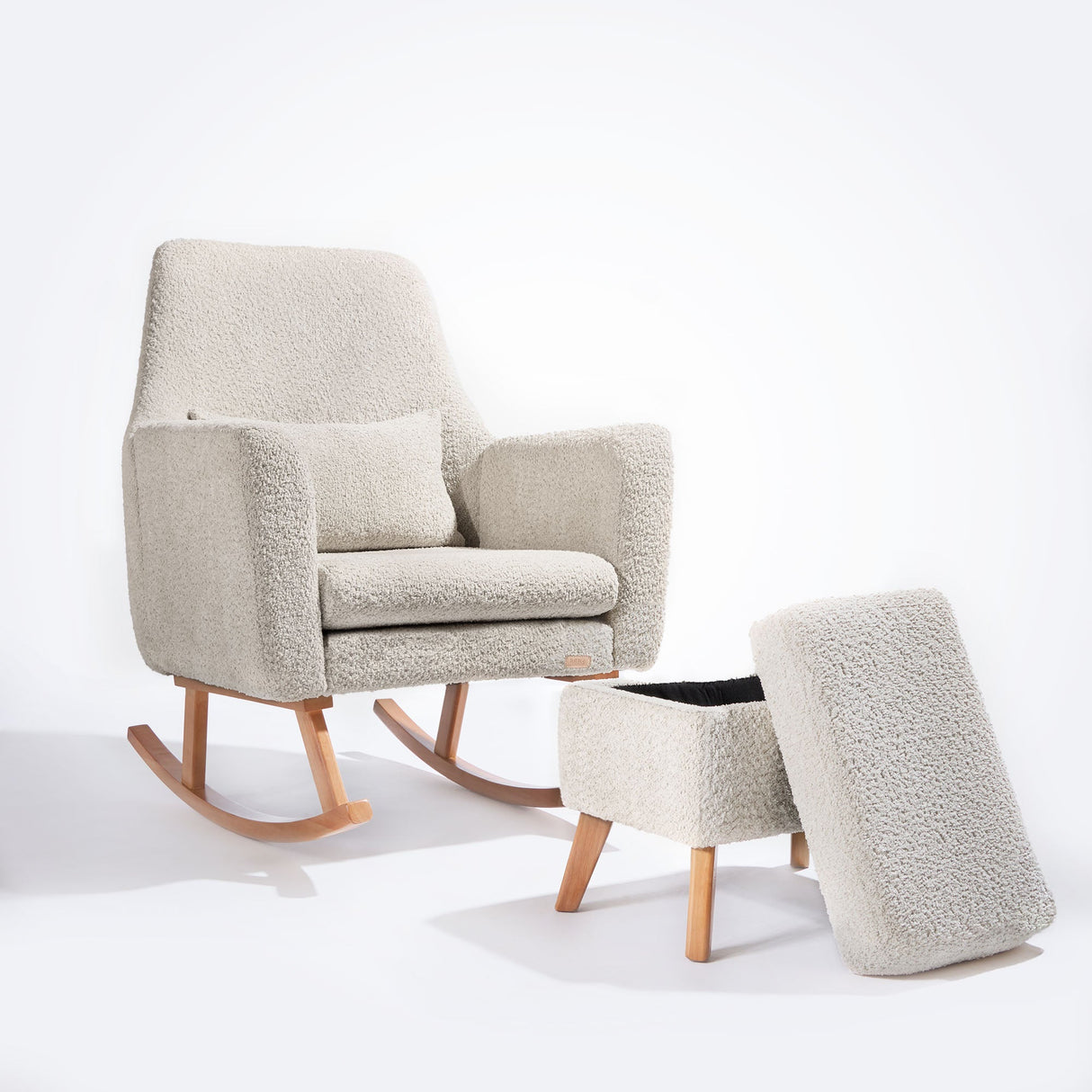 Tutti Bambini Oscar Luxe Rocking Chair & Footstool - Teddy Sage
