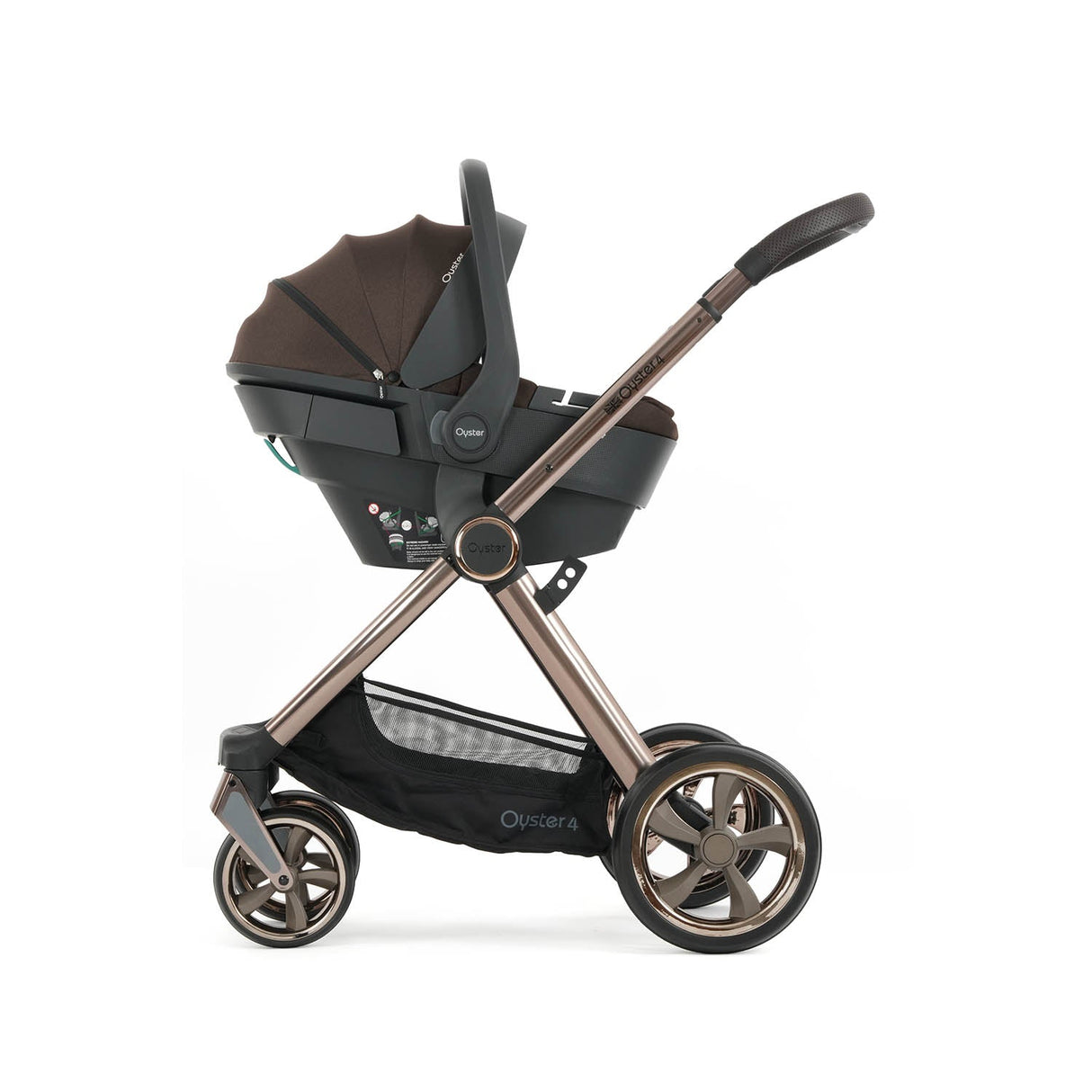 BabyStyle Oyster 4 Essential Baby & Toddler 360 Car Seat Bundle - Chocolate Velvet