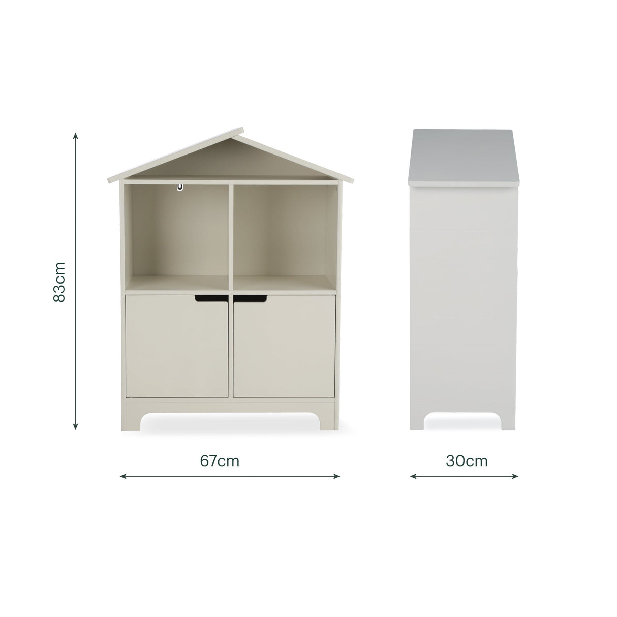 CuddleCo Play House Bookcase - Pebble