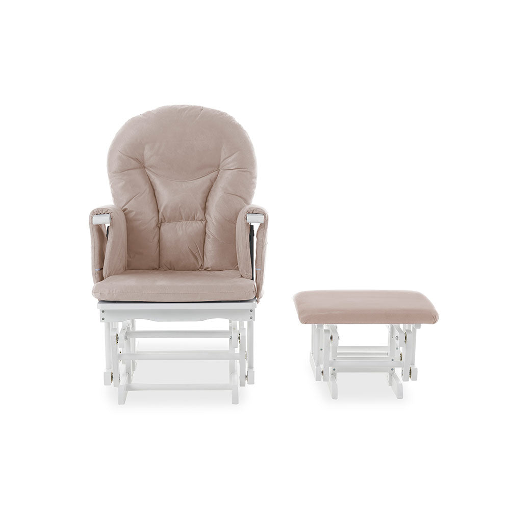 Obaby Reclining Glider Chair & Stool - Sand