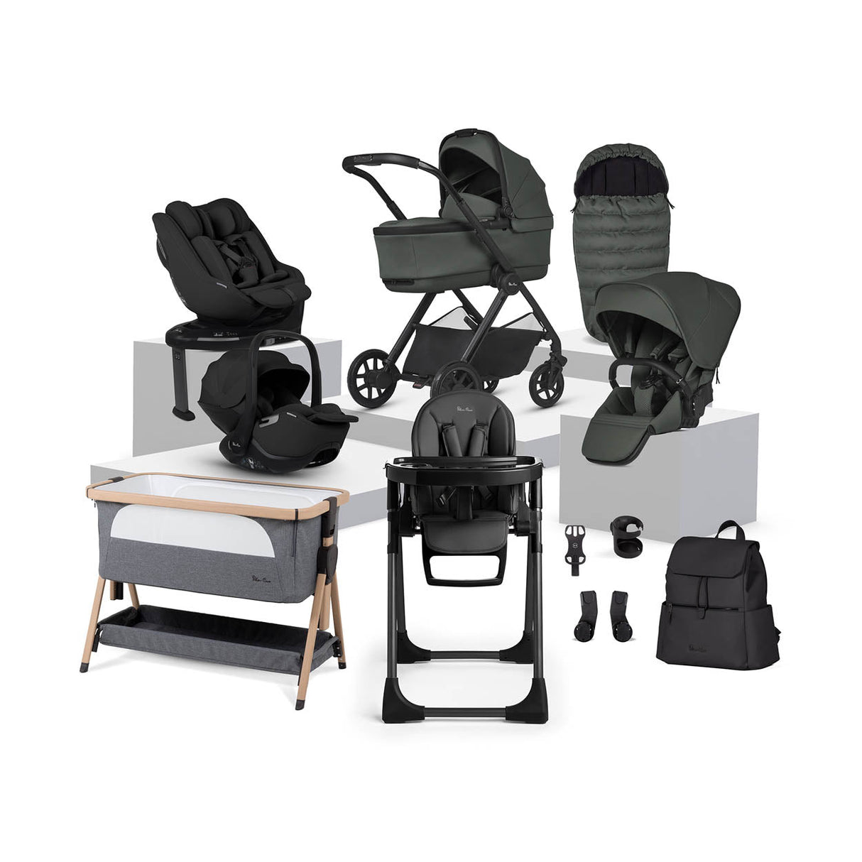 Silver Cross Reef 2 Ultimate Family Accessory Baby Bundle - Pewter