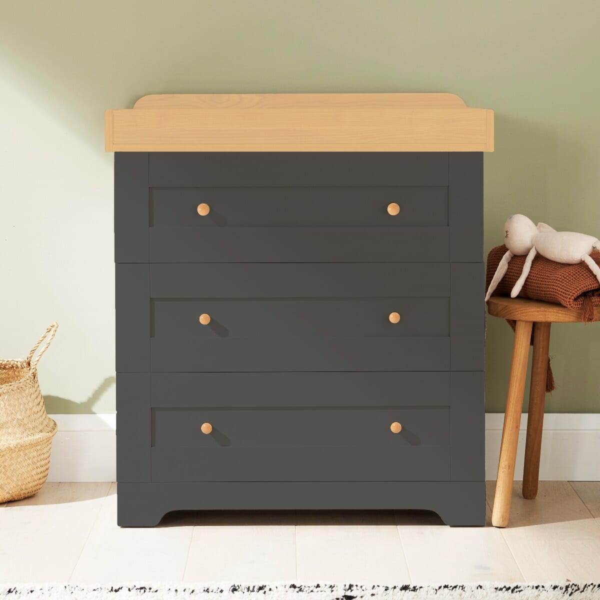 Tutti Bambini Rio 2 Piece Room Set - Slate & Honey Oak