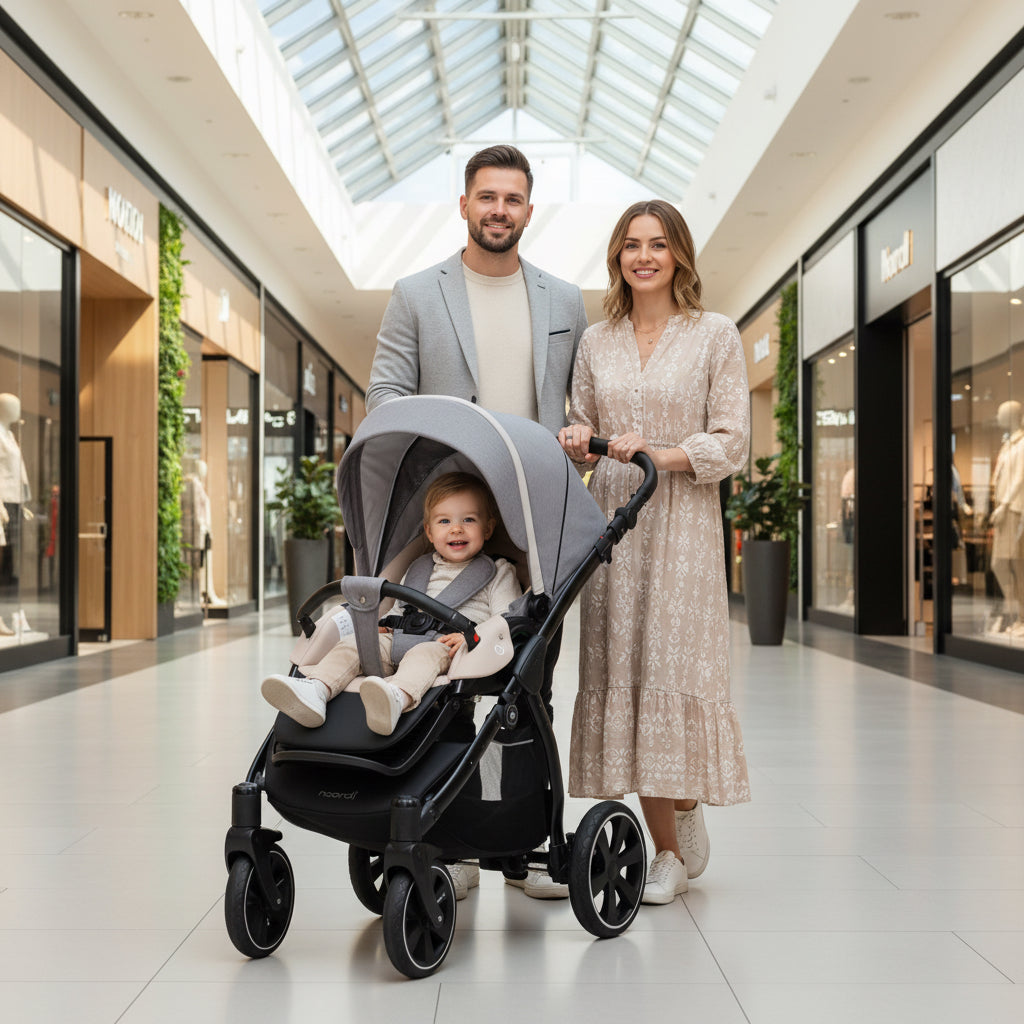 Noordi Sole Go 3in1 + Travel Carrier Car Seat, Warm Grey