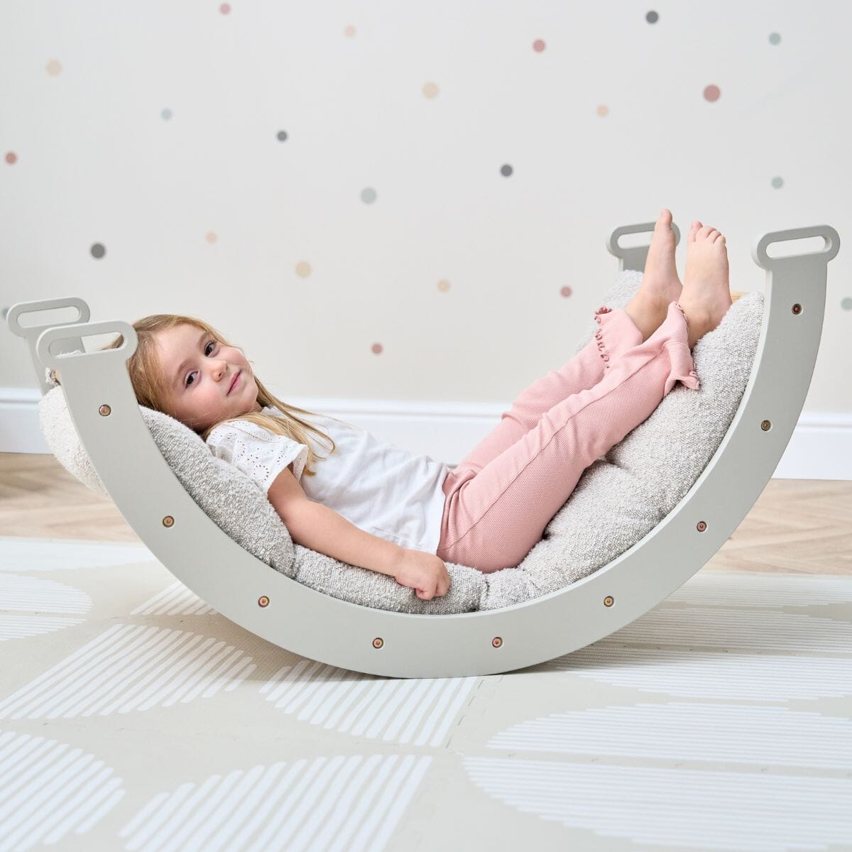 Tutti Bambini Scala Montessori Pikler Rocking Frame Cushion - Mushroom