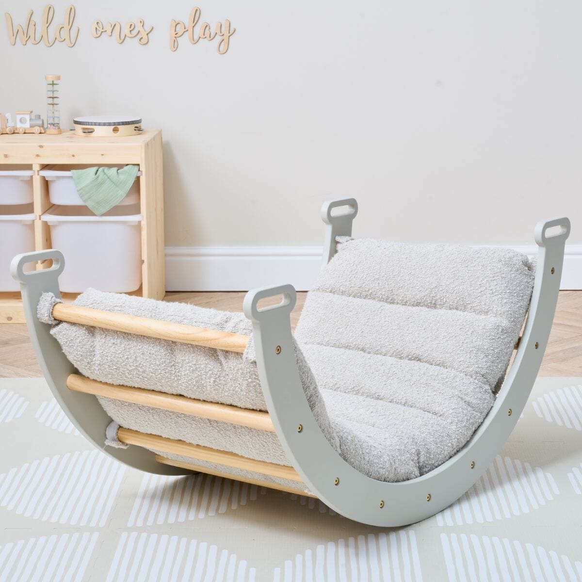 Tutti Bambini Scala Montessori Pikler Rocking Frame Cushion - Mushroom
