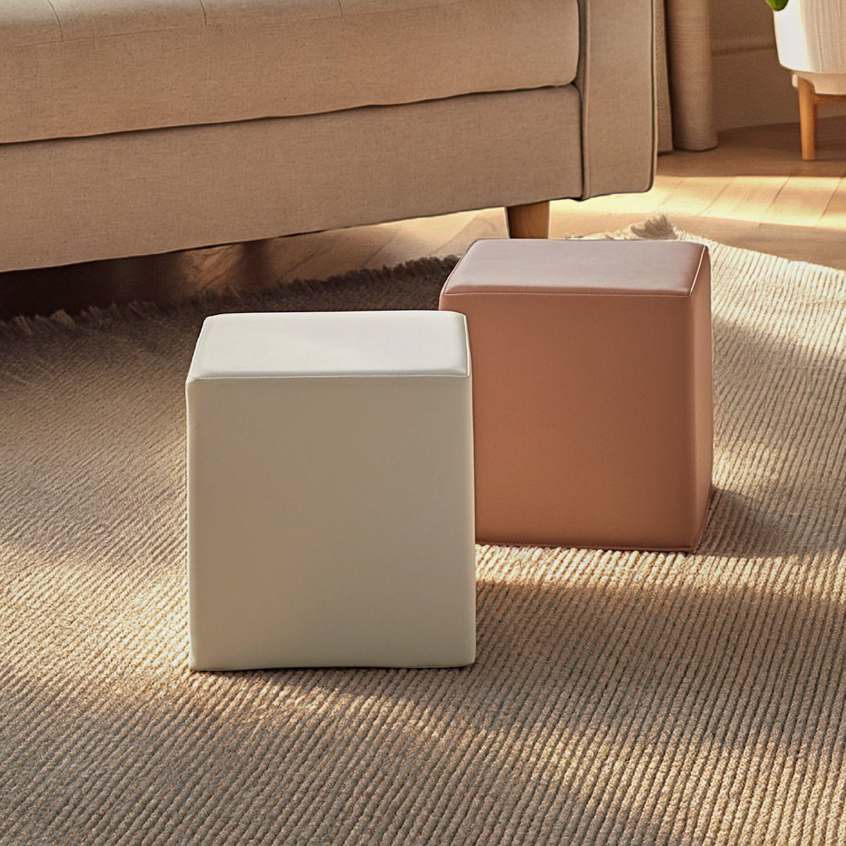 CuddleCo Soft Play Cubes 2 Piece - Tuscany & Pebble