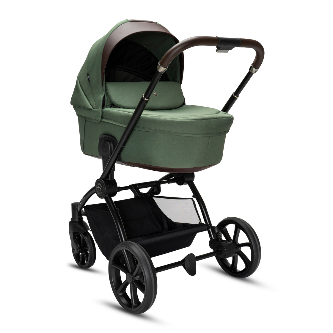 Noordi Sole V3 - 3in1 Travel System with ThermoCot Carrycot + Terra i-Size Car Seat, Woodland Green