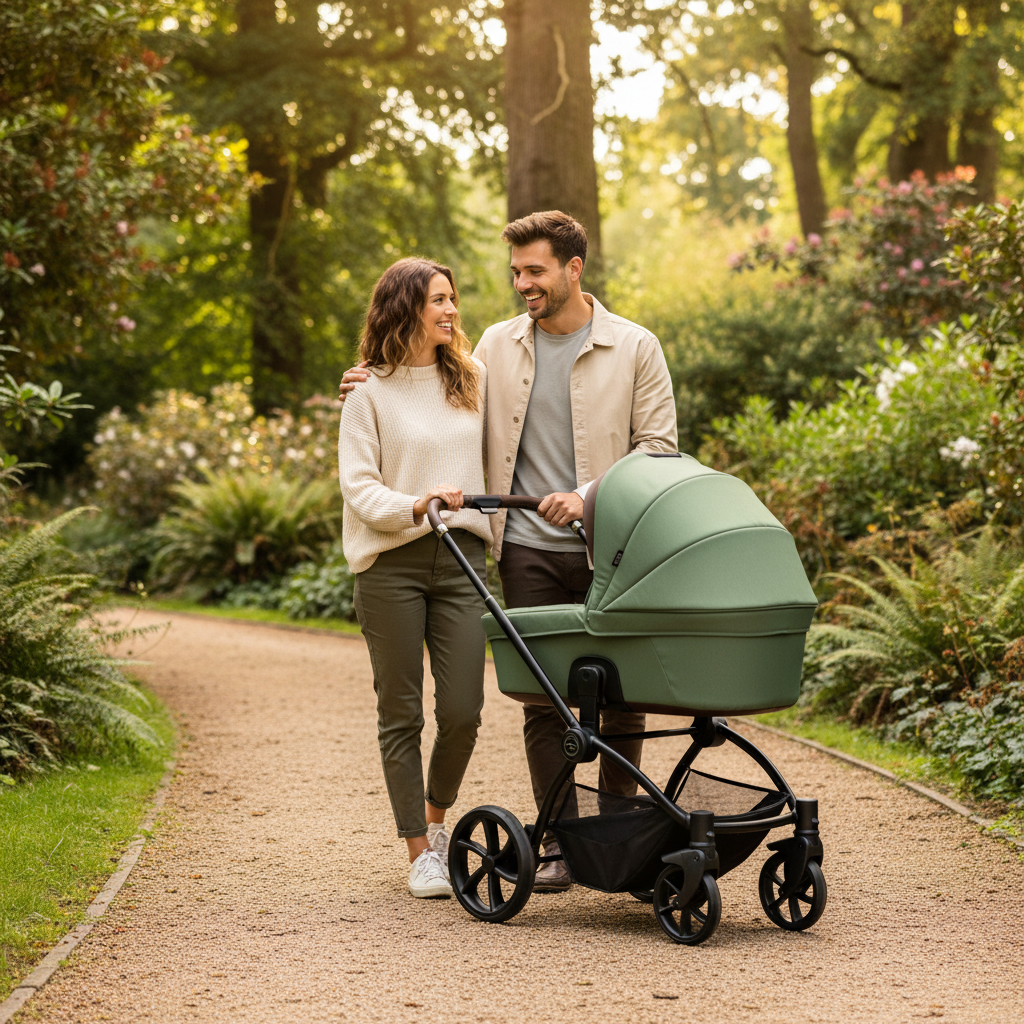Noordi Sole V3 - 2in1 Pushchair with ThermoCot™ Carrycot, Woodland Green