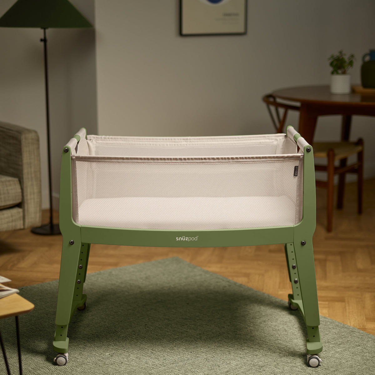 SnuzPod Studio Bedside Crib - Tokyo Matcha