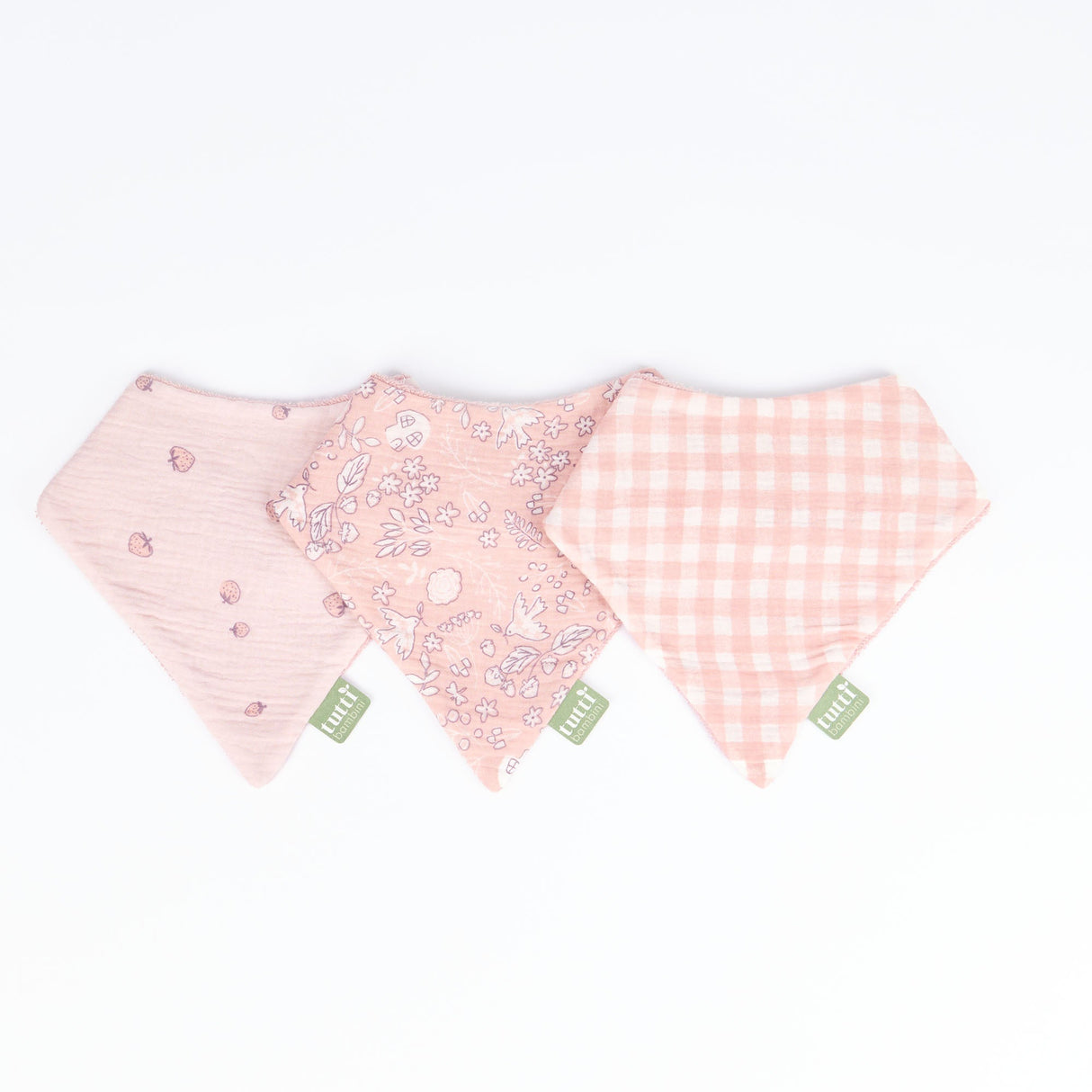 Tutti Bambini Muslin Bandana Bibs 3 Pack - Tiny Tails