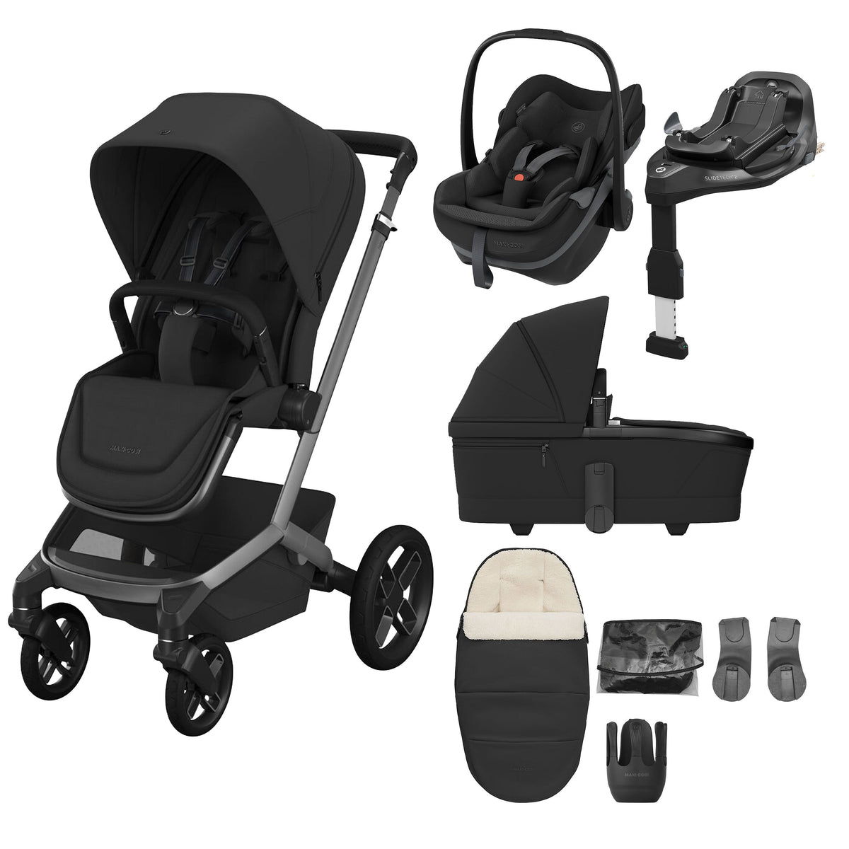 Maxi-Cosi FAME 8 Piece Premium Travel System - Onyx Black