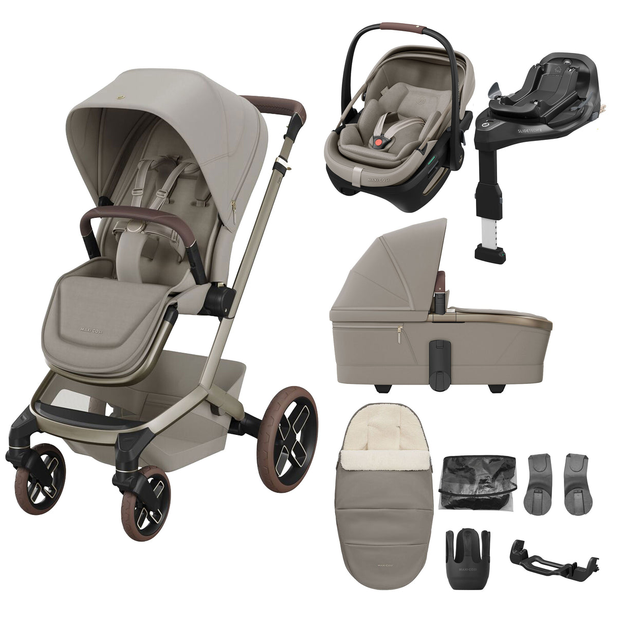Maxi-Cosi FAME 8 Piece Ultimate Travel System - Sapphire Sand